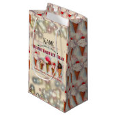  ijssalon teken polka dot kleurrijk klein cadeauzakje (Voorkant Gekanteld)