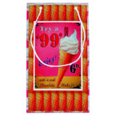  ijssalon teken schattig roze sinaasappel klein cadeauzakje (Achterkant)