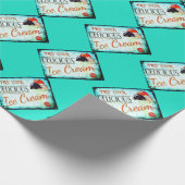  ijssalon teken turquoise wit cadeaupapier (Hoek)