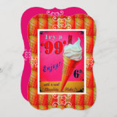 ijssalon teken uitnodiging (Voorkant / Achterkant)