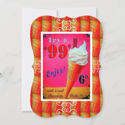 ijssalon teken uitnodiging (Voorkant)