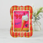  ijssalon teken uitnodiging (Staand voorkant)