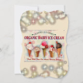 ijssalon teken uitnodiging (Voorkant)