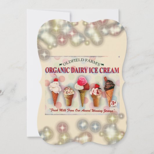 ijssalon teken uitnodiging (Voorkant)