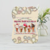 ijssalon teken uitnodiging (Staand voorkant)