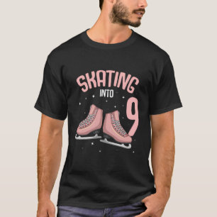 ijsschaatsen 9e verjaardag meisje van 9 jaar t-shirt