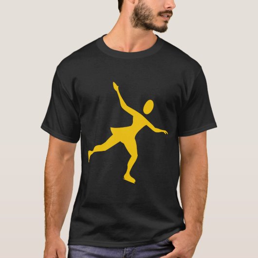 ijsschaatsen - ambergeel t-shirt (Voorkant)