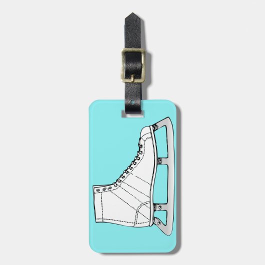 IJsschaatsen Bagagelabel (Voorkant verticaal)