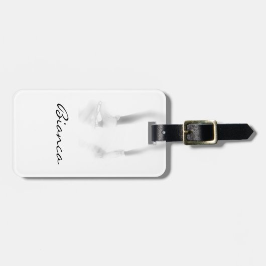 ijsschaatsen bagagelabel (Voorkant horizontaal)