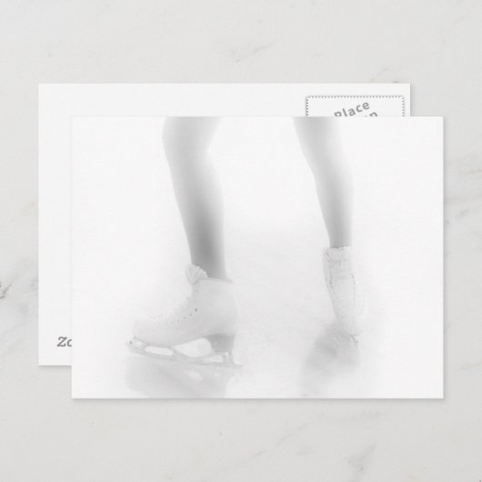 ijsschaatsen briefkaart (Voorkant / Achterkant)