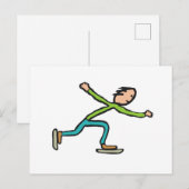 ijsschaatsen briefkaart (Voorkant / Achterkant)