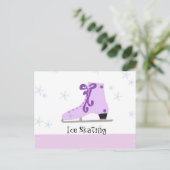 ijsschaatsen briefkaart (Staand voorkant)