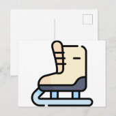 ijsschaatsen briefkaart (Voorkant / Achterkant)