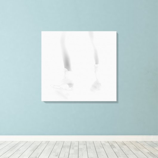 ijsschaatsen canvas afdruk (Insitu (Houten vloer))