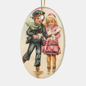  ijsschaatsen en -holtes keramisch ornament (Links)