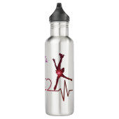 ijsschaatsen flesje hartslag roze tot rood waterfles  (Rechts)