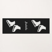 IJsschaatsen Gehakt schaats zwart wit Yogamat (Achterkant (horizontaal))