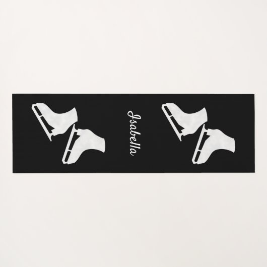 IJsschaatsen Gehakt schaats zwart wit Yogamat (Achterkant (horizontaal))