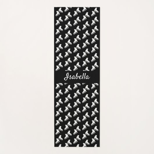 IJsschaatsen Gehakt schaats zwart wit Yogamat (Voorkant)