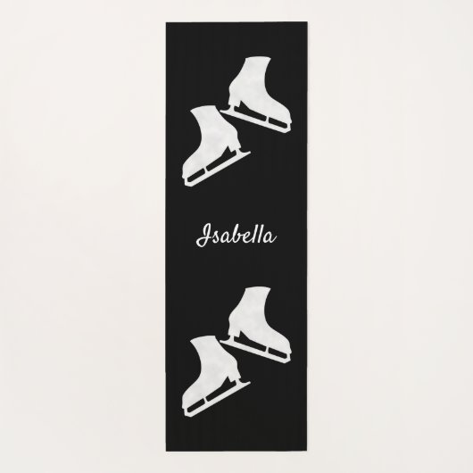 IJsschaatsen Gehakt schaats zwart wit Yogamat (Achterkant)