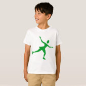 ijsschaatsen - groen gras t-shirt (Voorkant volledig)