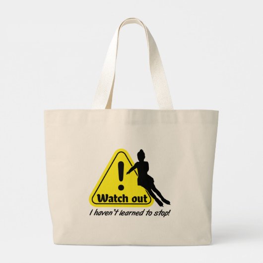ijsschaatsen - grote tote bag (Achterkant)