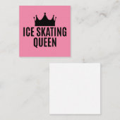 ijsschaatsen - ijsschaatsen vierkante visitekaartje (Voorkant / Achterkant)