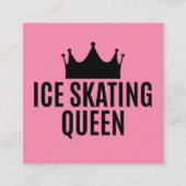 ijsschaatsen - ijsschaatsen vierkante visitekaartje (Voorkant)