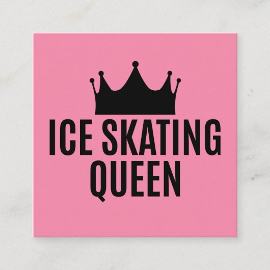 ijsschaatsen - ijsschaatsen vierkante visitekaartje (Voorkant)