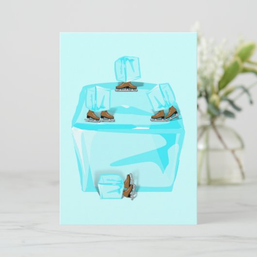 ijsschaatsen kaart (Staand voorkant)