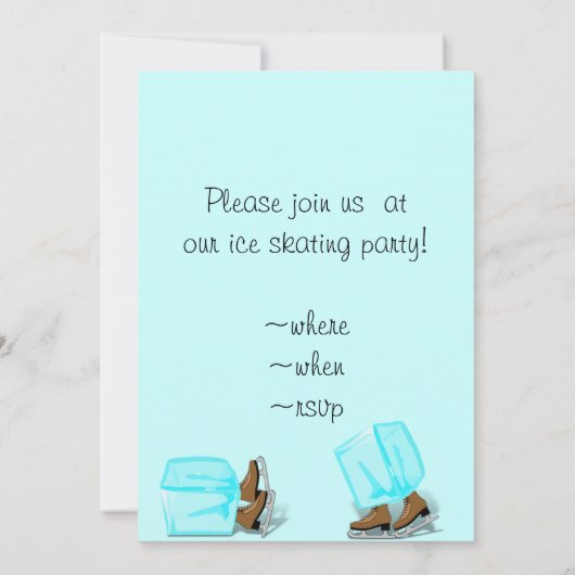 ijsschaatsen kaart (Achterkant)