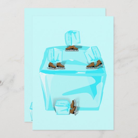 ijsschaatsen kaart (Voorkant / Achterkant)