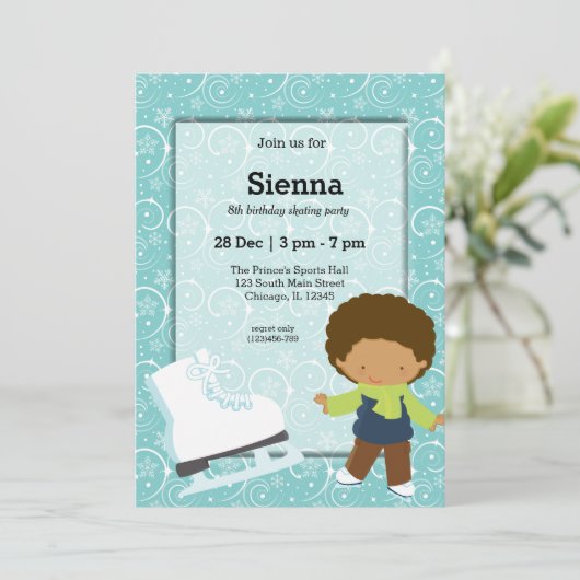 ijsschaatsen kaart (Staand voorkant)