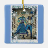 ijsschaatsen keramisch ornament (Voorkant)