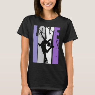  ijsschaatsen Live Love Ice Skating Coach T-shirt