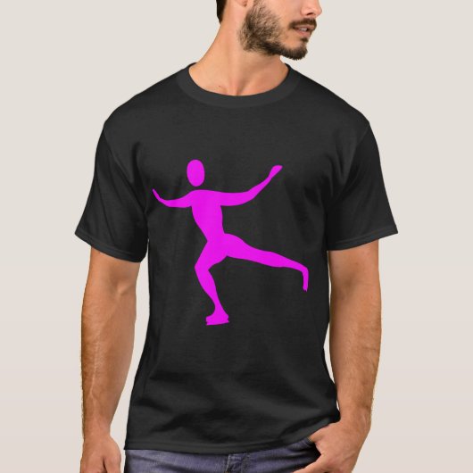 ijsschaatsen - magenta t-shirt (Voorkant)