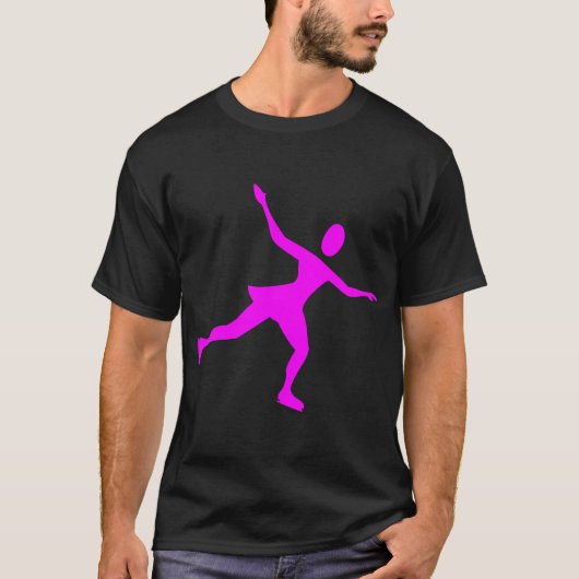 ijsschaatsen - magenta t-shirt (Voorkant)