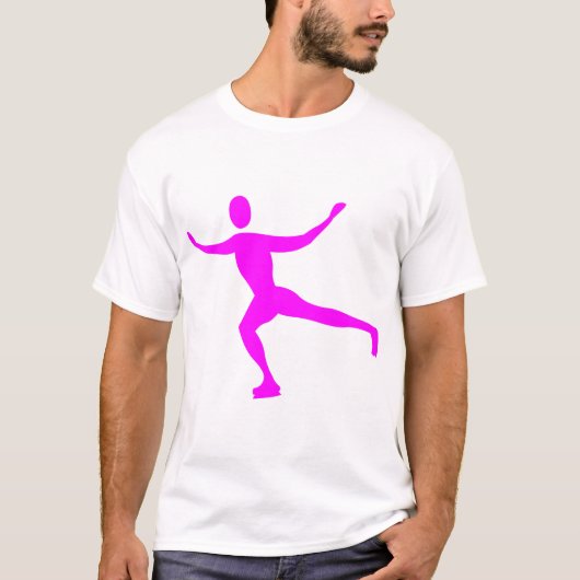 ijsschaatsen - magenta t-shirt (Voorkant)