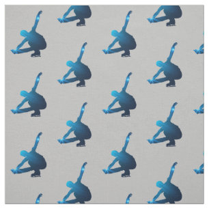 ijsschaatsen - Mannelijke skatblauwe ster Stof