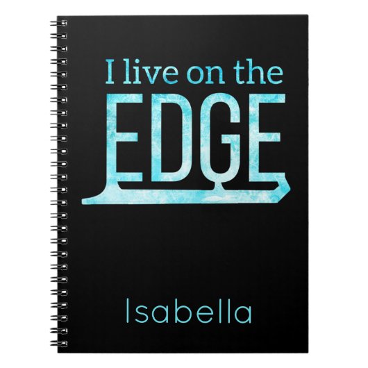 IJsschaatsen notitieboek leven aan de rand bevrore (Voorkant)