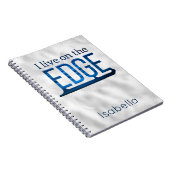 IJsschaatsen notitieboek live op edge blue zilver (Rechterzijde)