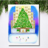 ijsschaatsen op het centrum van Rockefeller Briefkaart