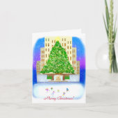 ijsschaatsen op het centrum van Rockefeller Feestdagen Kaart (Voorkant)