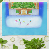 ijsschaatsen op het centrum van Rockefeller Theedoek (Gevouwen)