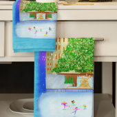 ijsschaatsen op het centrum van Rockefeller Theedoek