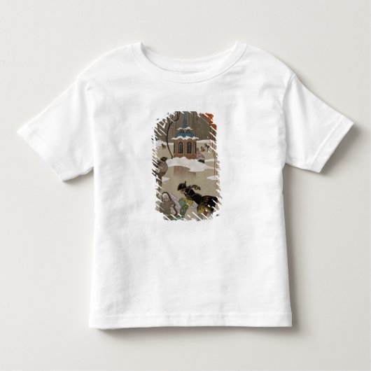 ijsschaatsen op het meer van de diepvries kinder shirts (Voorkant)
