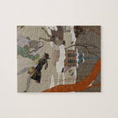 ijsschaatsen op het meer van de diepvries legpuzzel (Horizontaal)