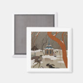 ijsschaatsen op het meer van de diepvries magneet (Voorkant / Achterkant)