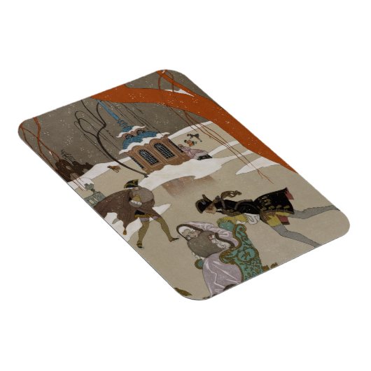 ijsschaatsen op het meer van de diepvries magneet (Rechterzijde)