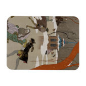 ijsschaatsen op het meer van de diepvries magneet (Horizontaal)